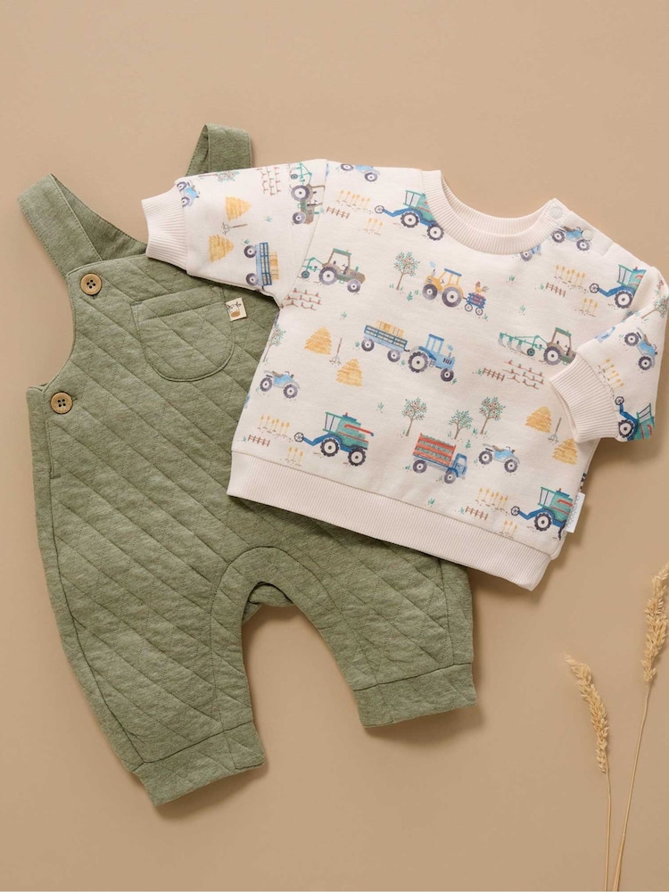 Purebaby Windcheater Dungarees Overall Set - صورة 2 من 4 Purebaby Windcheater Dungarees Overall Set - صورة 2 من 4