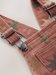 Rust Red Star Print Dungarees (3mths-7yrs) - Image 7 of 8