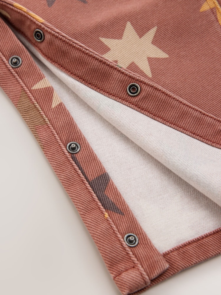 Rust Red Star Print Dungarees (3mths-7yrs) - Image 8 of 8 Rust Red Star Print Dungarees (3mths-7yrs) - Image 8 of 8