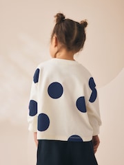 Cream/Navy Ladybird - Long Sleeve na T-Shirt (3mths-7yrs) - Larawan 3 ng 8