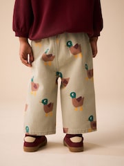 Green Duck Pull On Wide Trousers (3mths-7yrs) - Image 2 of 8