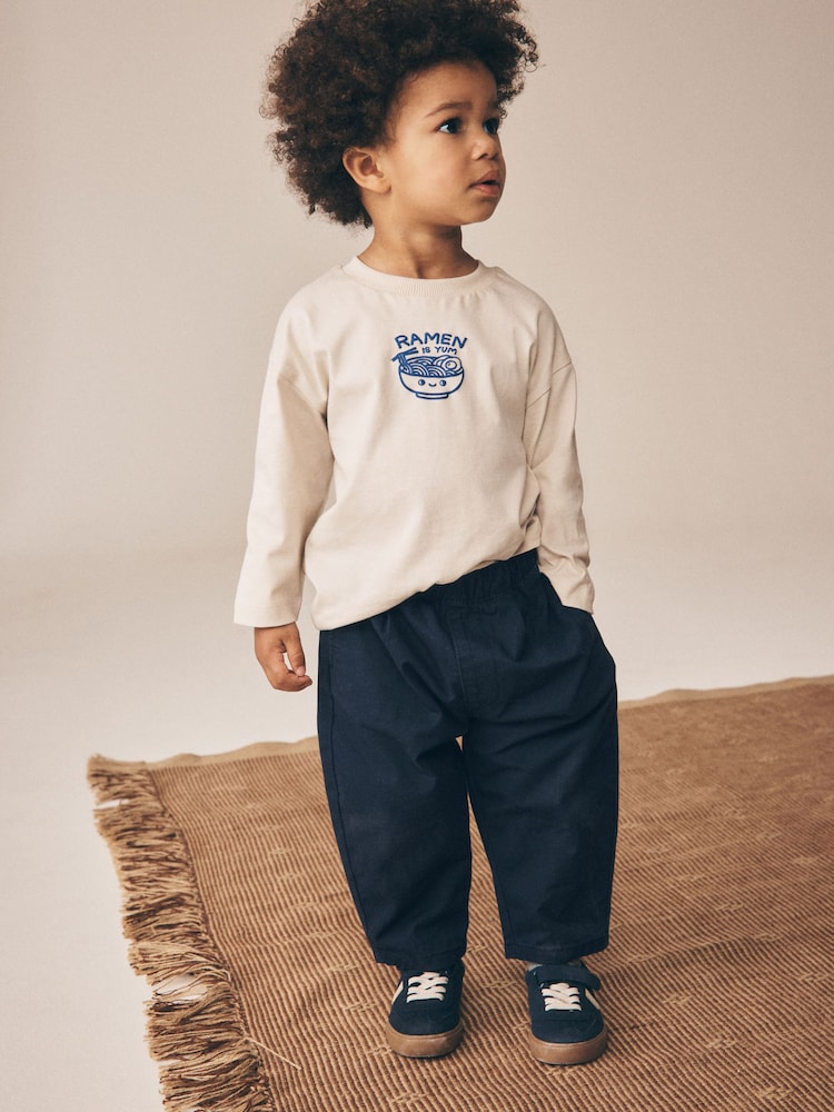 Navy Barrel Pull On Trousers (3mths-7yrs) - Image 2 of 7 Navy Barrel Pull On Trousers (3mths-7yrs) - Image 2 of 7