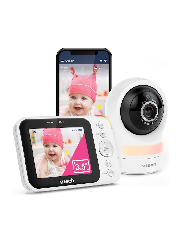 V-Tech White 5" Smart Wi-Fi 1080p Pan & Tilt Monitor - Image 1 of 8