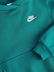 Nike Bright Spruce Green Club Fleece Pullover Hoodie - Image 6 of 7