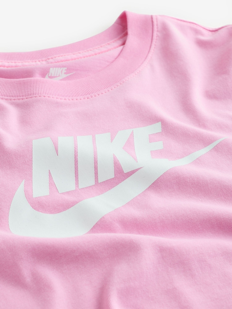 Nike Pink Rise Cropped T-Shirt - Image 9 of 9