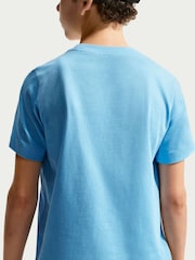 Nike Blue Short Sleeve Club T-Shirt - Image 5 of 10