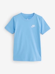 Nike Blue Short Sleeve Club T-Shirt - Image 6 of 10
