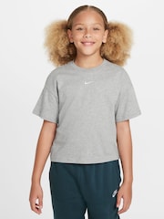 Nike Grey Heather Sportswear Boxy T-Shirt - Image 1 of 4