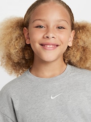 Nike Grey Heather Sportswear Boxy T-Shirt - Image 3 of 4