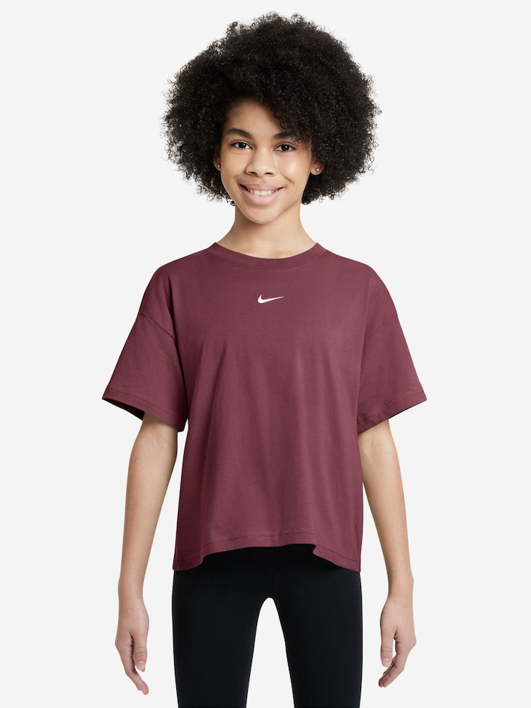 Nike Pink Smoke Sportswear Boxy T-Shirt - Image 1 of 3