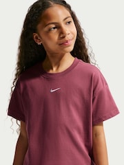 Nike Pink Smoke Sportswear Boxy T-Shirt - Image 4 of 9