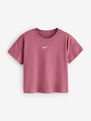Nike Pink Smoke Sportswear Boxy T-Shirt - Image 6 of 9