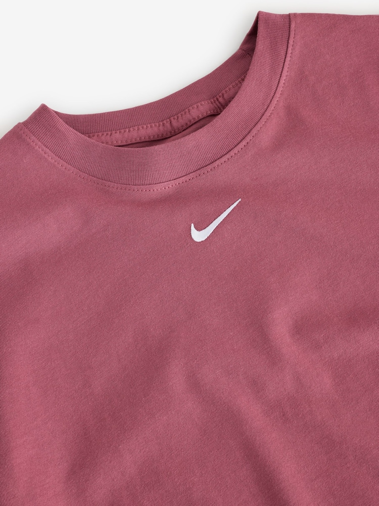 Nike Pink Smoke Sportswear Boxy T-Shirt - Image 9 of 9