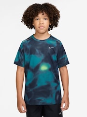 Nike Eclipse Blue DriFIT Miler Printed T-Shirt - Image 1 of 4