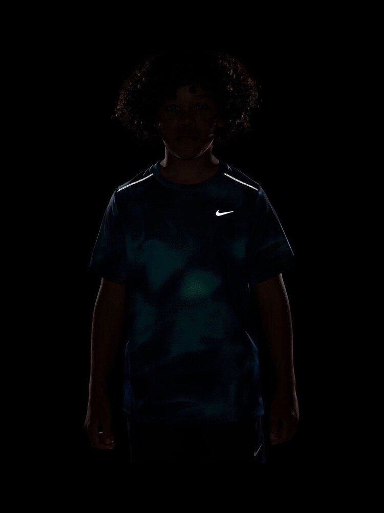 Nike Eclipse Blue DriFIT Miler Printed T-Shirt - Image 4 of 4