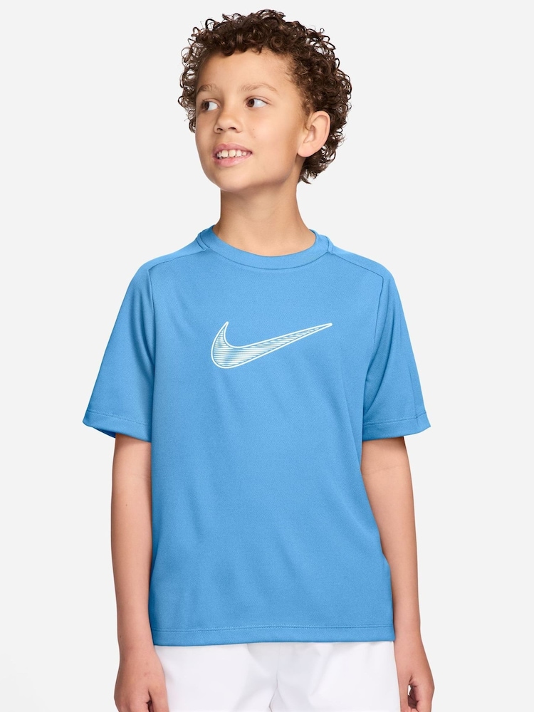 أزرق كرة القدم - تيشرت Dri-FIT متعدد الاستخدامات من Nike - صورة 1 من 3 أزرق كرة القدم - تيشرت Dri-FIT متعدد الاستخدامات من Nike - صورة 1 من 3