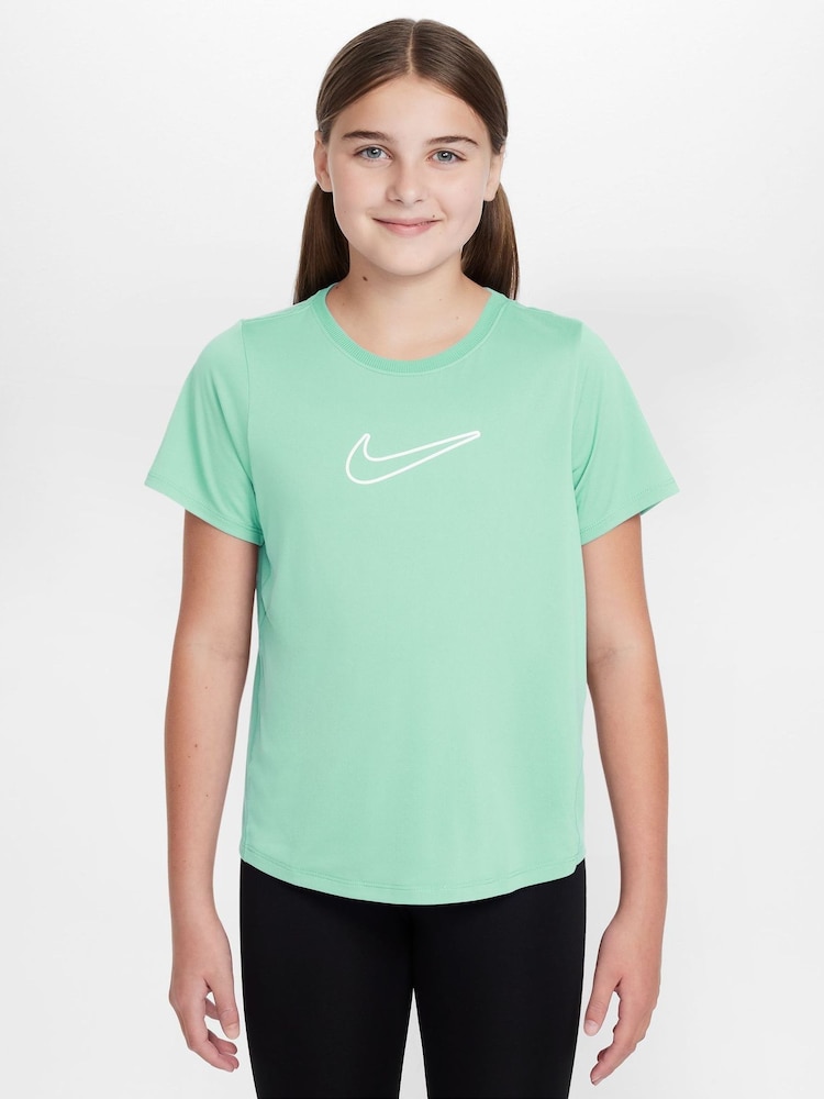 Nike Arctic Green Dri-FIT One Short Sleeve T-Shirt - Image 1 of 3 Nike Arctic Green Dri-FIT One Short Sleeve T-Shirt - Image 1 of 3