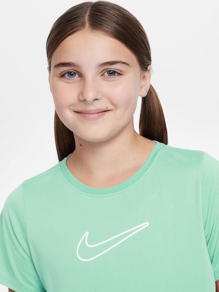 Nike Arctic Green Dri-FIT One Short Sleeve T-Shirt - Image 3 of 3 Nike Arctic Green Dri-FIT One Short Sleeve T-Shirt - Image 3 of 3