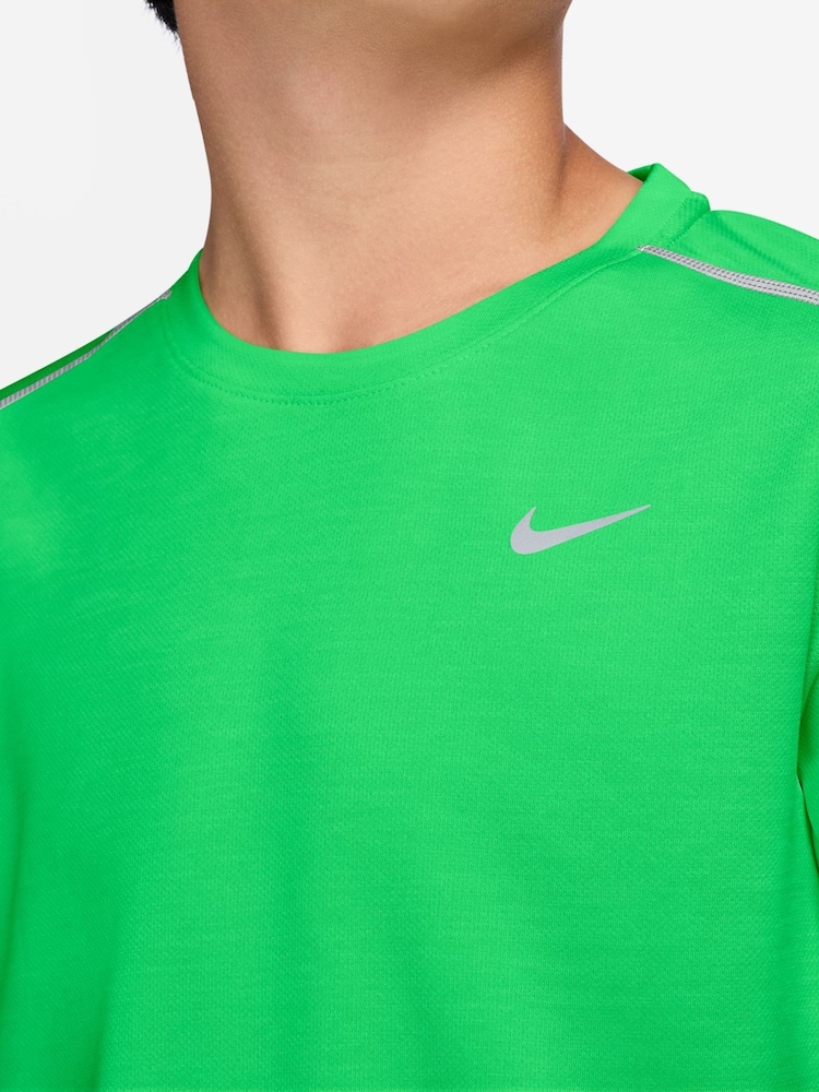 Nike Green Spark Miler Dri-FIT Short Sleeve T-Shirt - Image 3 of 3