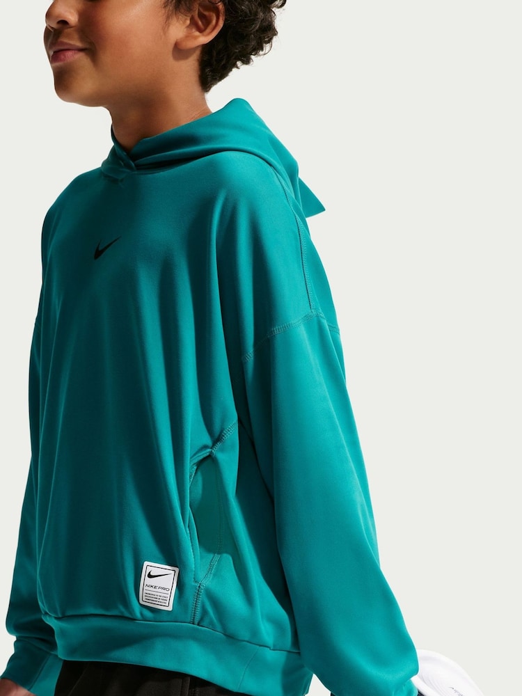 Nike Bright Spruce Green Pro Overhead Hoodie - Image 5 of 5