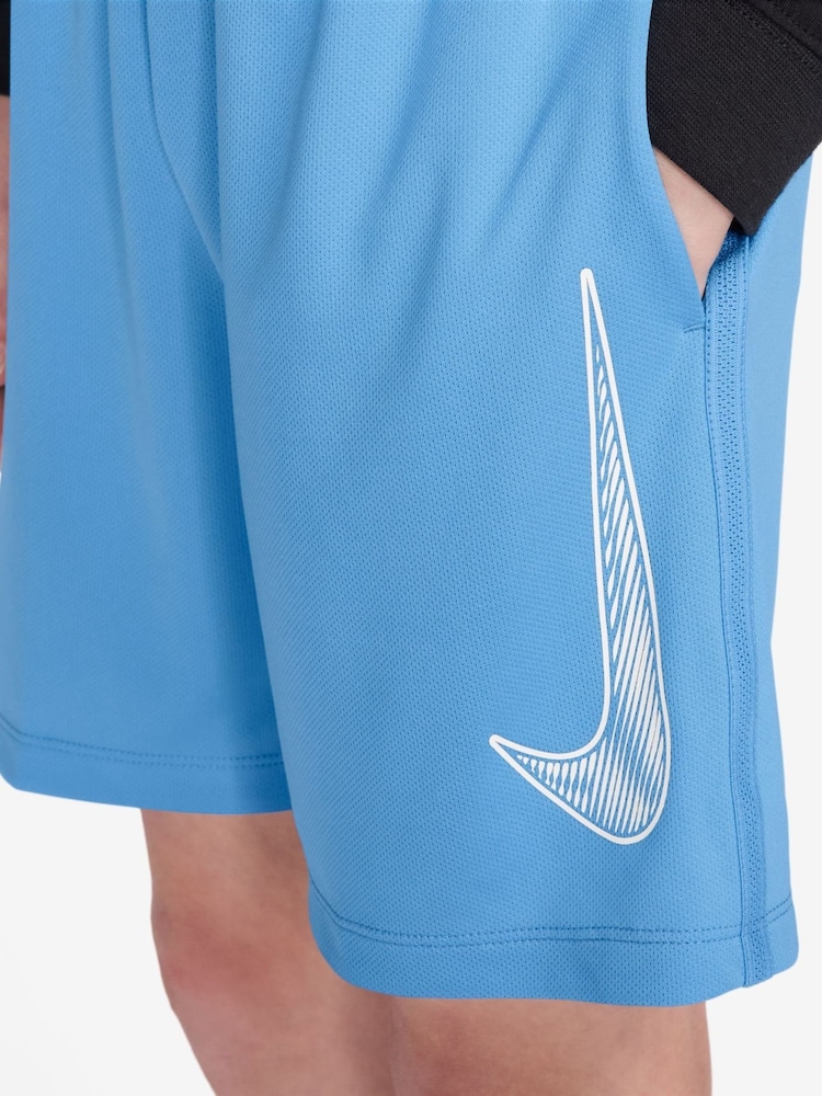 Nike Football Blue Multi Dri-FIT Training Shorts - Image 4 of 4 Nike Football Blue Multi Dri-FIT Training Shorts - Image 4 of 4
