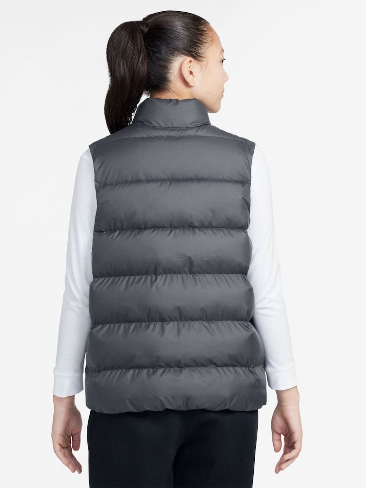 Nike Dark Grey Synthetic Filled Padded Gilet - Image 2 of 3