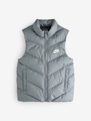 Nike Dark Grey Synthetic Filled Padded Gilet - Image 5 of 8
