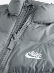 Nike Dark Grey Synthetic Filled Padded Gilet - Image 7 of 8