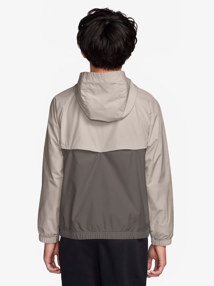 Nike Particle Grey Sportswear Windrunner Hooded Repel Jacket - Image 2 of 3