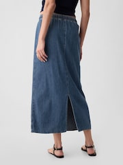 Gap Blue Chambray Denim Maxi Skirt - Image 2 of 5