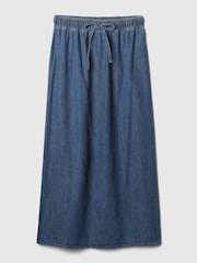 Gap Blue Chambray Denim Maxi Skirt - Image 4 of 5