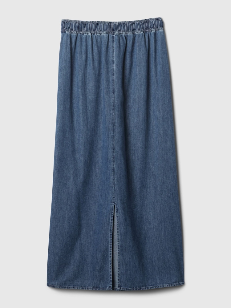 Gap Blue Chambray Denim Maxi Skirt - Image 5 of 5