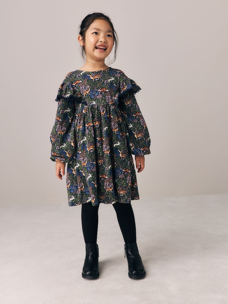 Laura Ashley Long Sleeve Woodlad Print Dress - Slika 2 od 10 Laura Ashley Long Sleeve Woodlad Print Dress - Slika 2 od 10