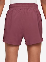 Nike Pink Smoke Dri FIT One High Waisted Shorts - Image 3 of 4