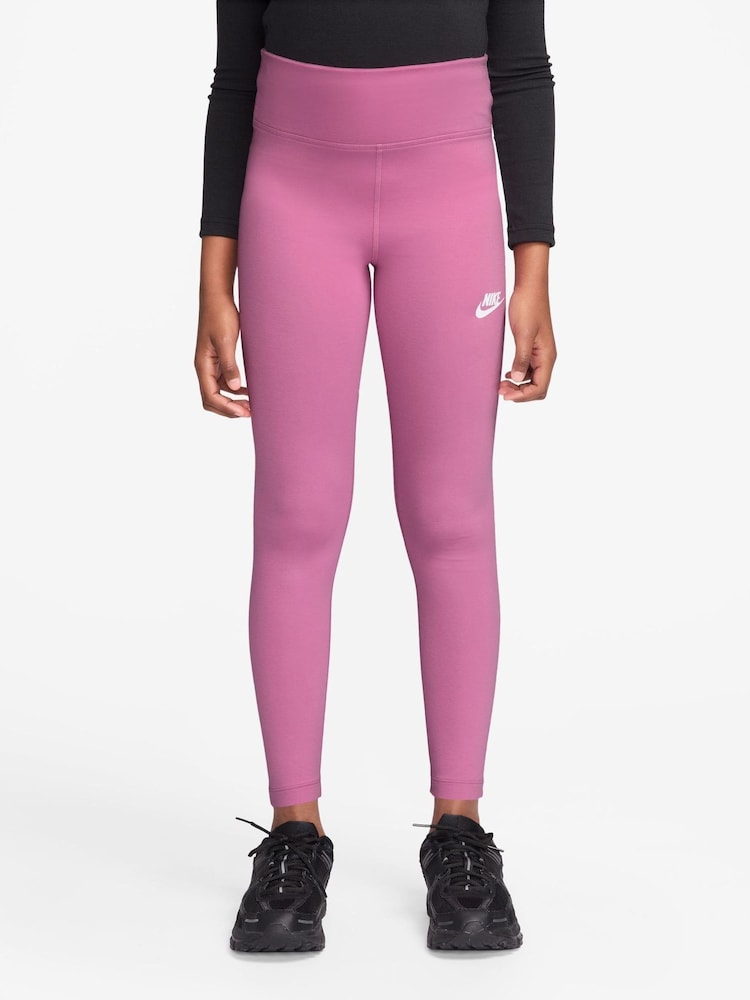 Nike Playful Pink High Waisted Leggings - Image 1 of 3 Nike Playful Pink High Waisted Leggings - Image 1 of 3