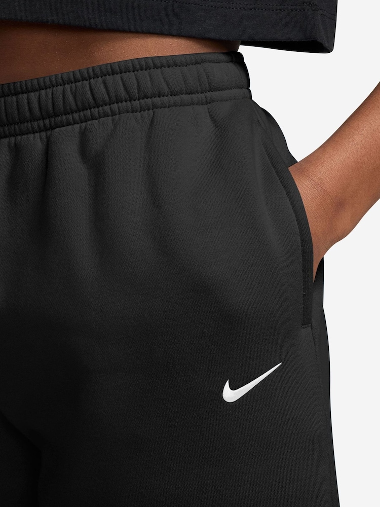 Nike Black Girls' Sportswear Studio/Club Fleece Loose Pants - Image 3 of 3