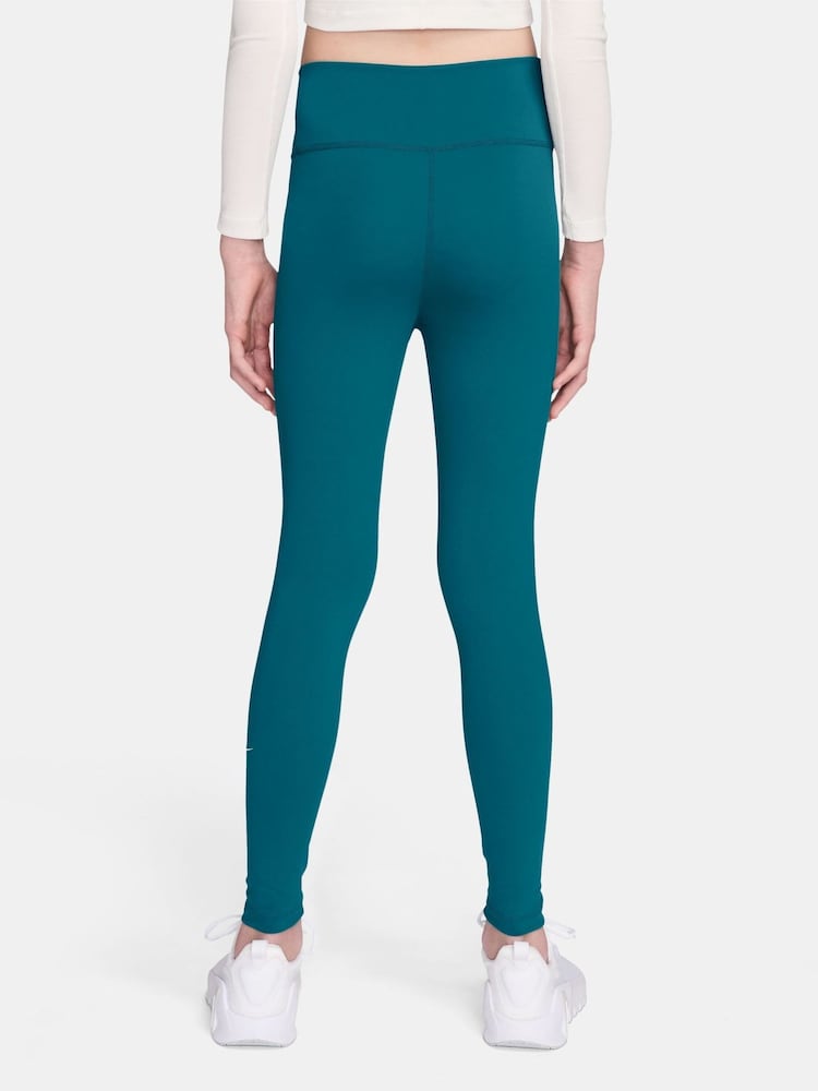 Nike Bright Spruce Green Dri-FIT One Leggings - Image 2 of 3 Nike Bright Spruce Green Dri-FIT One Leggings - Image 2 of 3