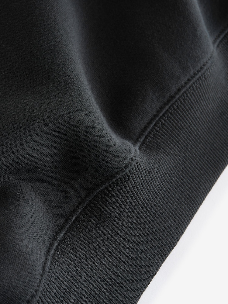 Nike Black Leopard Print Studio Fleece Oversized Crew Neck Sweatshirt - Image 7 of 7 Nike Black Leopard Print Studio Fleece Oversized Crew Neck Sweatshirt - Image 7 of 7