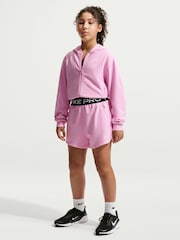 Nike Pink Rise Pro Dri-FIT Fleece Shorts - Image 1 of 5