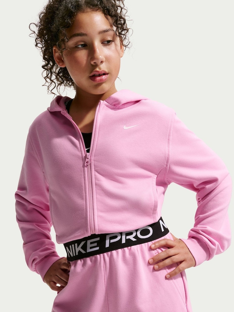 Nike Pink Rise Pro Dri-FIT Fleece Shorts - Image 5 of 5 Nike Pink Rise Pro Dri-FIT Fleece Shorts - Image 5 of 5
