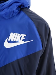 Nike Blue Fleece-Lined Windbreaker. - Image 3 of 6