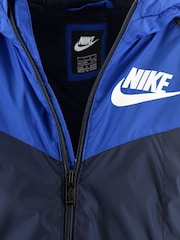 Nike Blue Fleece-Lined Windbreaker. - Image 5 of 6