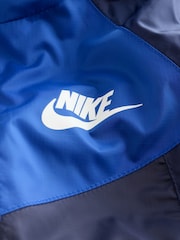 Nike Blue Fleece-Lined Windbreaker. - Image 7 of 7