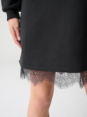 Schwarz - smALLSAINTS Lee Lace Sweatkleid - Bild 4 von 10