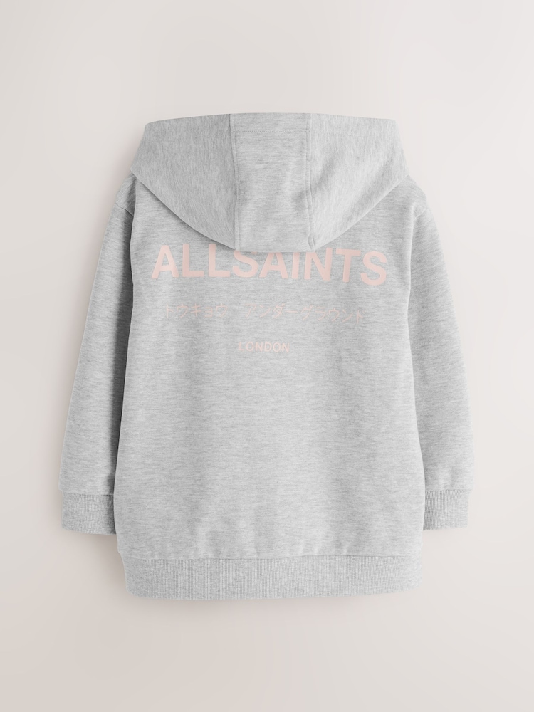 smALLSAINTS Grey Underground Oversized Pullover Hoodie - Image 2 of 4 smALLSAINTS Grey Underground Oversized Pullover Hoodie - Image 2 of 4