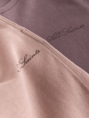 smALLSAINTS Purple Script Henley Top and Joggers Set - Image 6 of 6