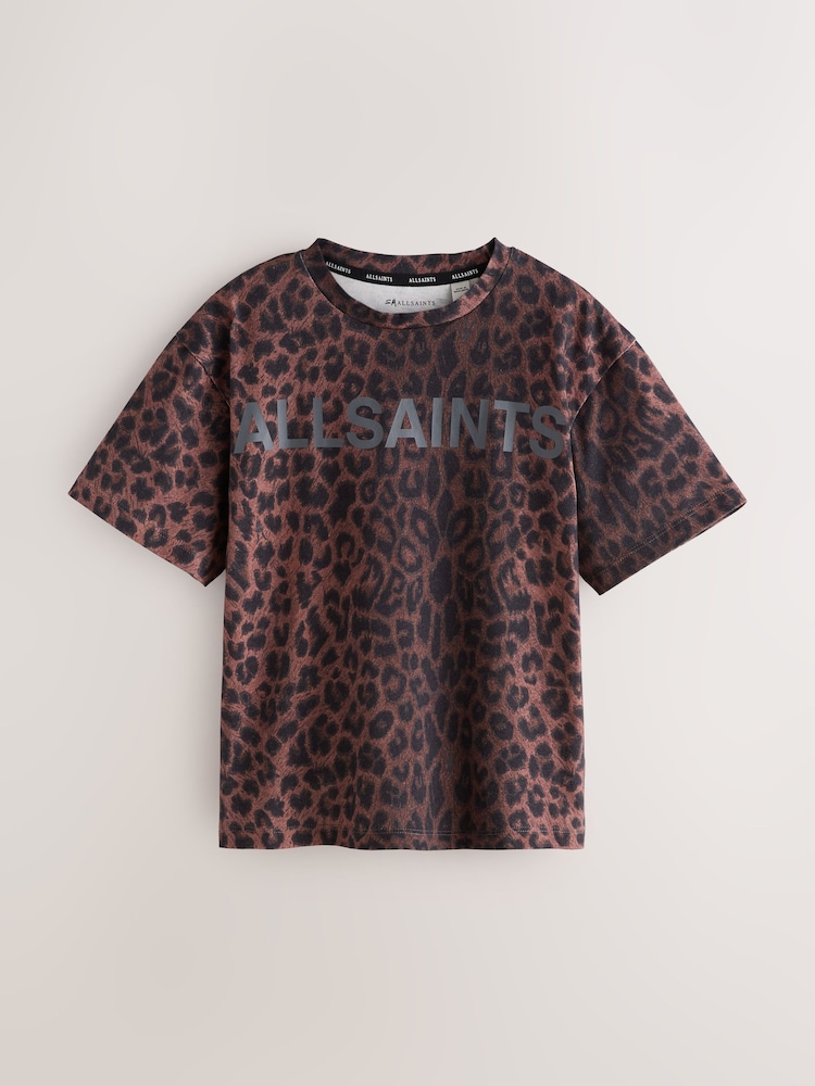 smALLSAINTS Leopard Oversized Girls Logo T-Shirts 3 Pack - Image 2 of 9