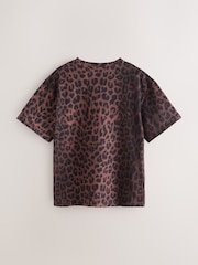smALLSAINTS Leopard Oversized Girls Logo T-Shirts 3 Pack - Image 5 of 9