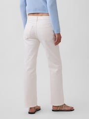 Gap White Mid Rise Relaxed Straight Jeans - Image 2 of 4