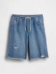 Gap Medium Wash Low Rise UltraSoft Easy Longline Denim Shorts (4-13yrs) - Image 4 of 5